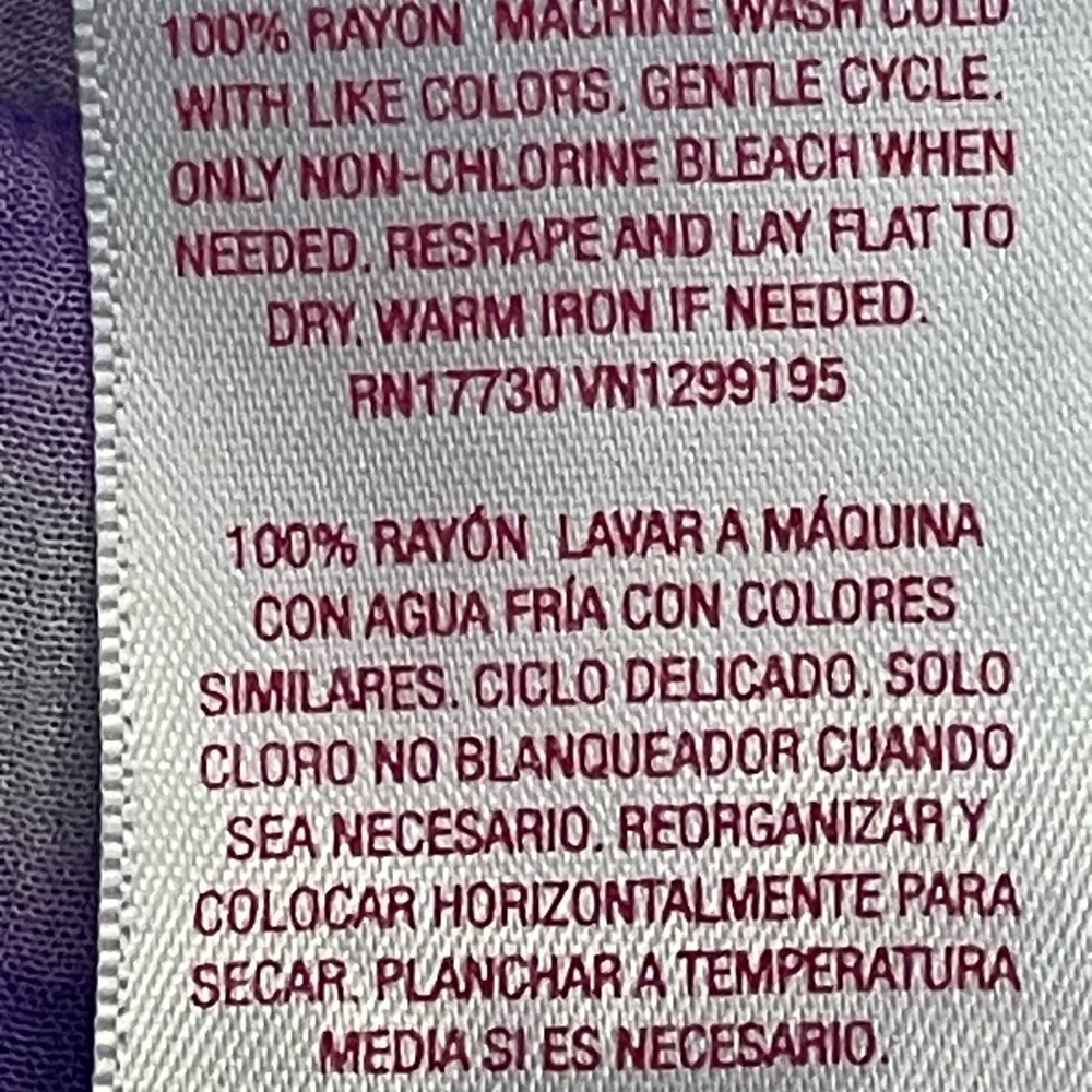 Xhilaration‎ swimsuit cover up, purple and white, size XL - Picture 5 of 5